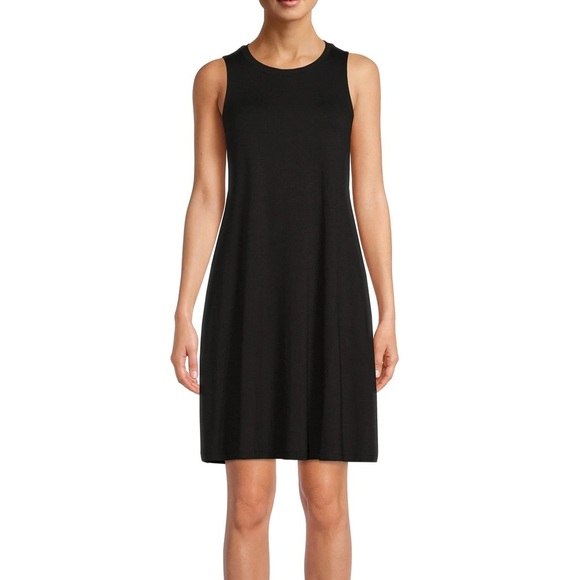 🍁5 for $15🍁 New Time & True Black Sleeveless Swing Dress - Picture 1 of 6